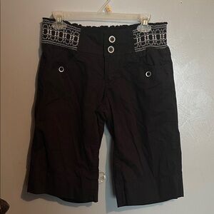 Rewind Women's Bermudas with Patterned Waistband